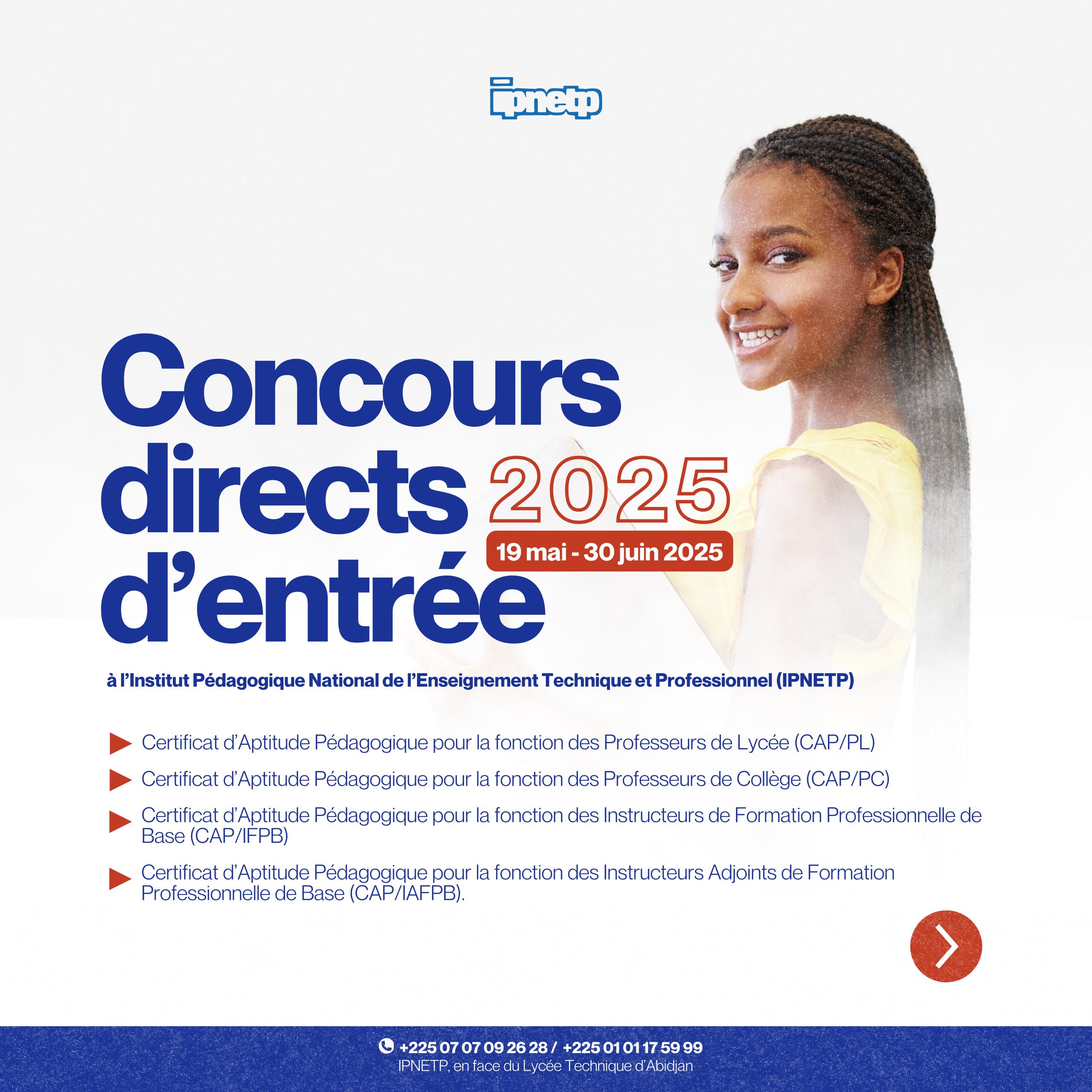 Concours Direct d’Entrée | Session 2025