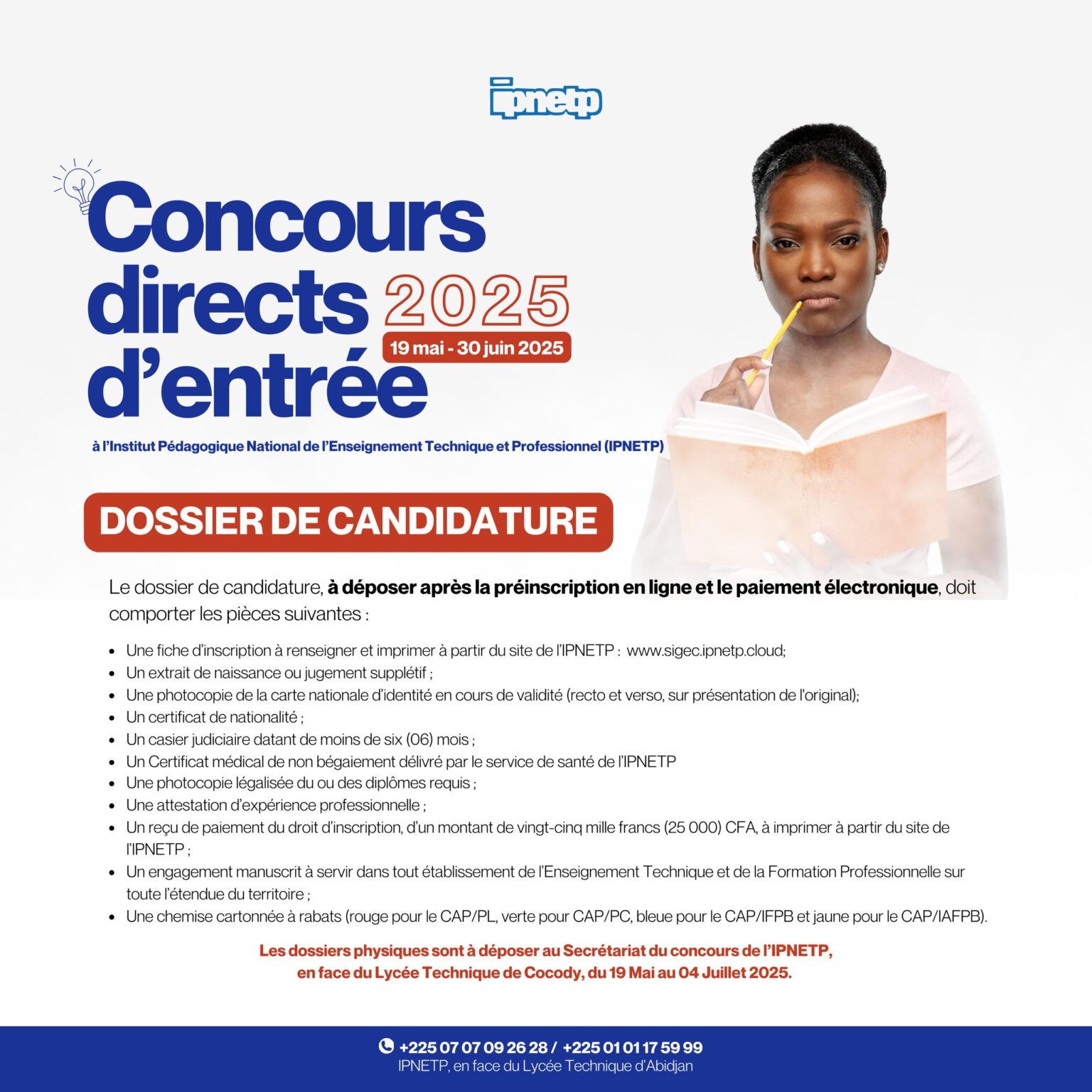 Concours Direct D Entrée Session 2025 Ipnetp